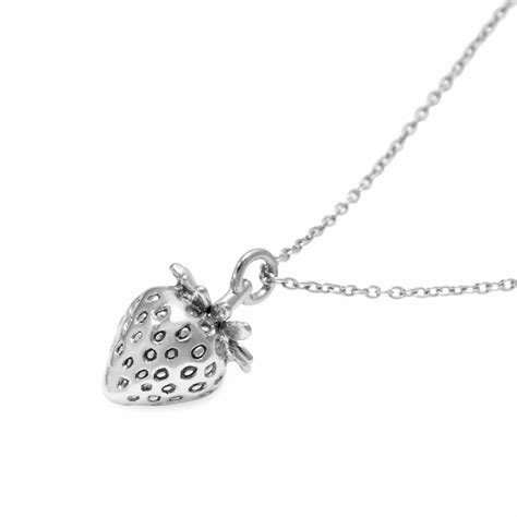 Strawberry Necklace, Sterling Silver - Delicacies