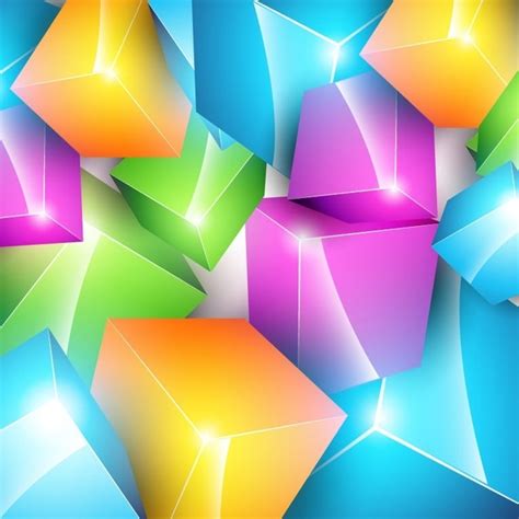 Vector Colorful Cube Background Free vector in Encapsulated PostScript ...