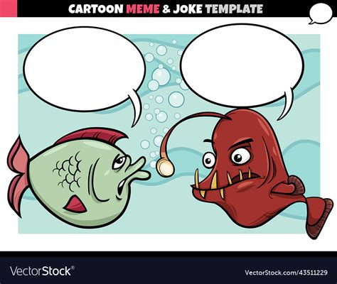 Cartoon meme template with speech bubble Vector Image