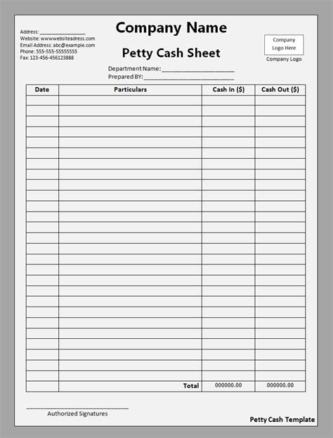 Best Photos of Blank Cash Book Template - Petty Cash Book Template, Free Printable Accounting ...