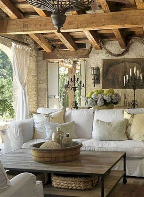 Stunning Rustic Living Room Farmhouse Style Decorating Ideas (54) | Design per il soggiorno ...