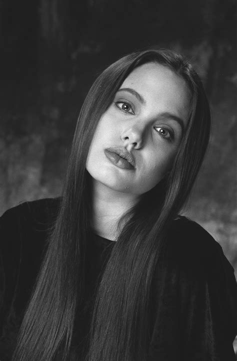 Portraits of a Teenager Angelina Jolie Modeling at a Photoshoot in California, 1991 ~ Vintage ...