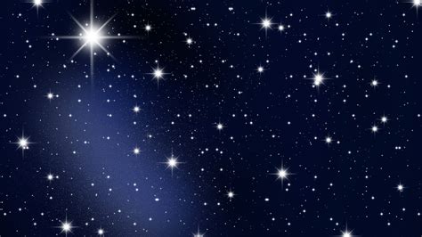 White Shimmering Stars With Background Of Dark Blue Sky HD Space Wallpapers | HD Wallpapers | ID ...