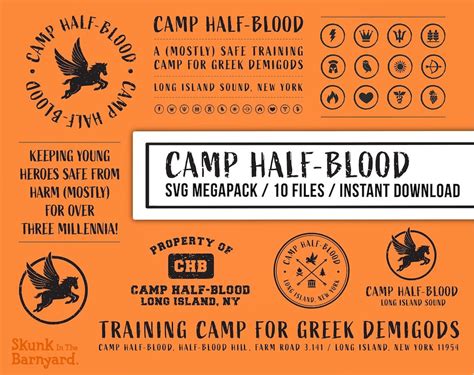 Camp Halfblood Svg Files Camp Half Blood 10 File Megapack - Etsy Percy Jackson Musical, Greek ...