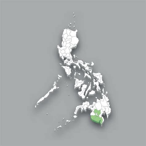 Soccsksargen region location within Philippines map 25354813 Vector Art at Vecteezy