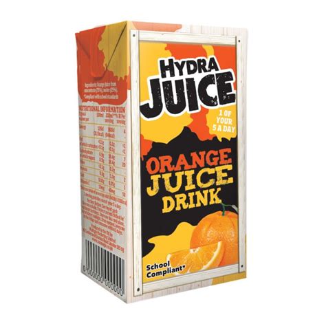 Hydra Juice Orange Juice Drink (carton) - 24x200ml