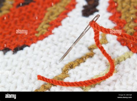 embroidery, needle and thread Stock Photo - Alamy