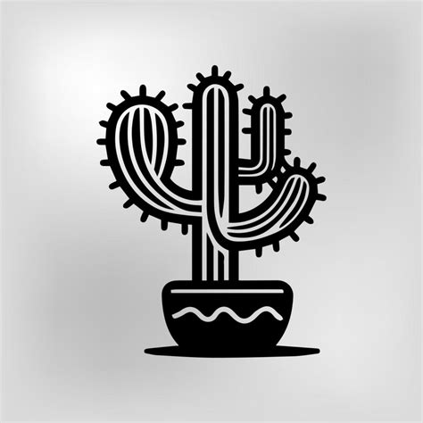 silhouette of a cactus vector 19952731 Vector Art at Vecteezy