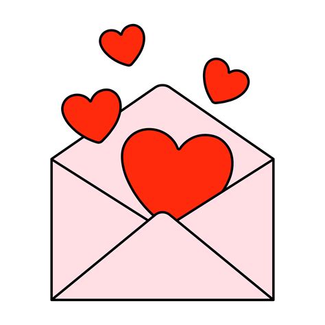 Envelope Airmail Letter Clip Art Heart Cartoon Pictur - vrogue.co