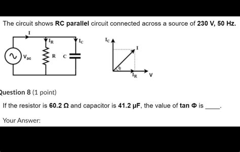 Solved The circuit shows RC parallel circuit connected | Chegg.com