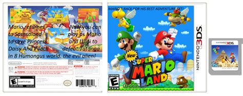 New Super Mario Land. Nintendo 3DS Box Art Cover by 2400gamer