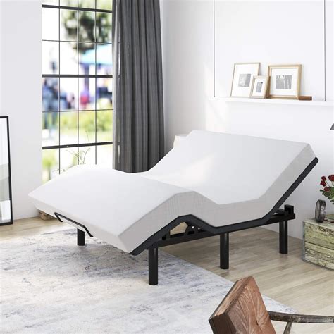 Buy Allewie Full Size Adjustable Bed Base Frame / Upholstered Frame ...