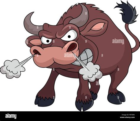 Angry bull cartoon Stock Vector Images - Alamy