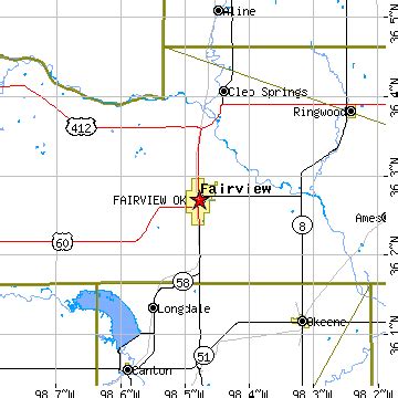 Fairview, Oklahoma (OK) ~ population data, races, housing & economy