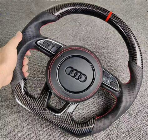 100% Real Carbon Fiber Steering Wheel for Audi A4 B9 A1 A3 A4 A5 A6 A7 A8 Q3 Q5 Q7