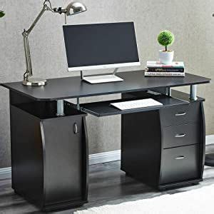 (paid link) Karl home Computer Desk with Storage Cabinet & Drawer, Wooden Home Office Desk, PC ...
