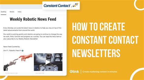 How to Create Constant Contact Email Newsletters in Minutes - YouTube