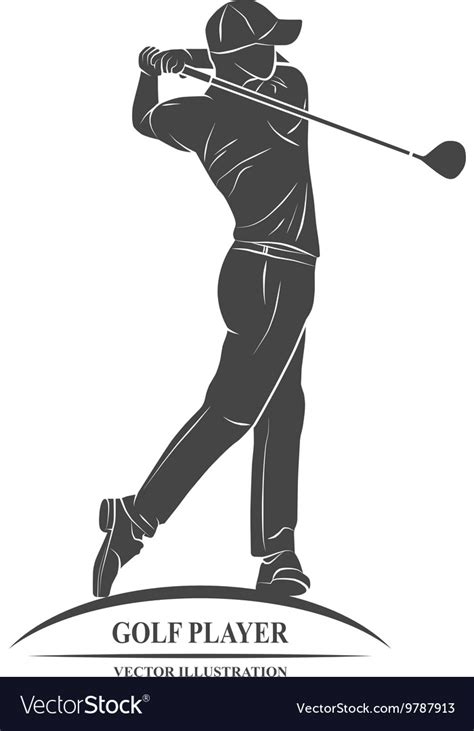 Golf sport silhouette Royalty Free Vector Image