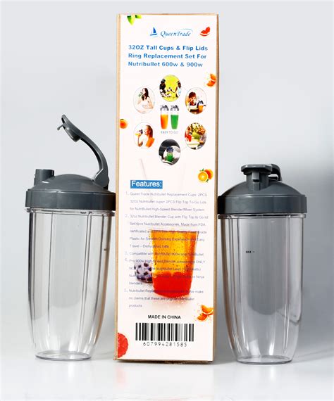 QueenTrade 32OZ Tall Cups & Flip Lids Ring Replacement Set For ...