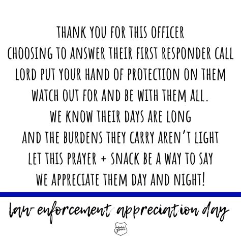 Law enforcement appreciation day a simple printable prayer – Artofit