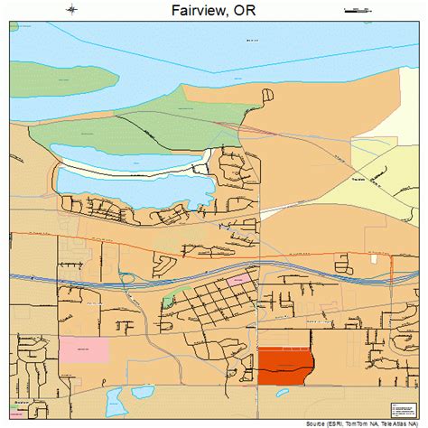 Fairview Oregon Street Map 4124250