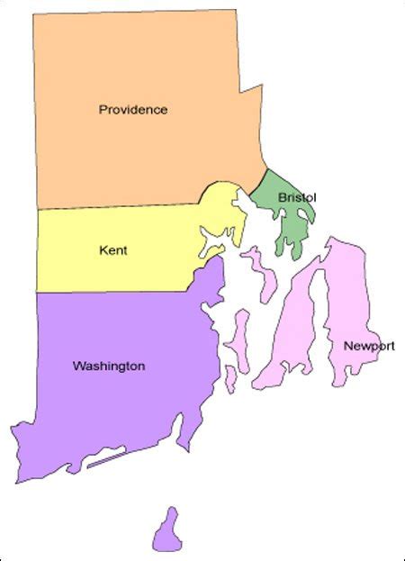 Rhode Island Map for Websites - Clickable HTML Image Map