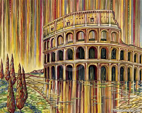 Roman Colosseum painting - by Anastasia Mak