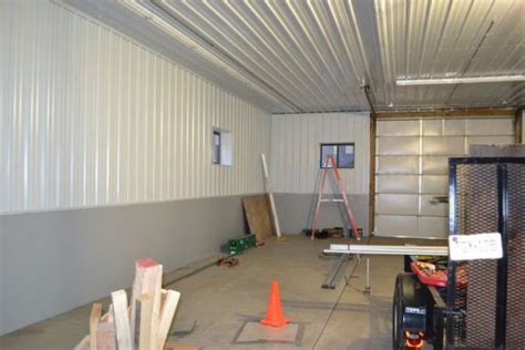 Corrugated Metal Panel Ceiling | Metal building homes, Garage interior, Metal buildings