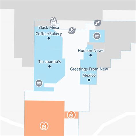 Albuquerque Sunport Airport ABQ Main Terminal Map