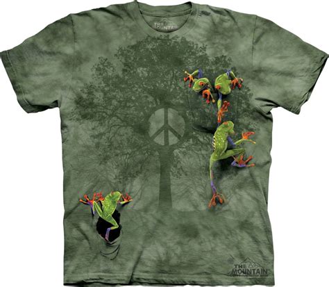 Peace Tree Frog Tee Shirt The Mountain Adult Sizes M 3XL | eBay