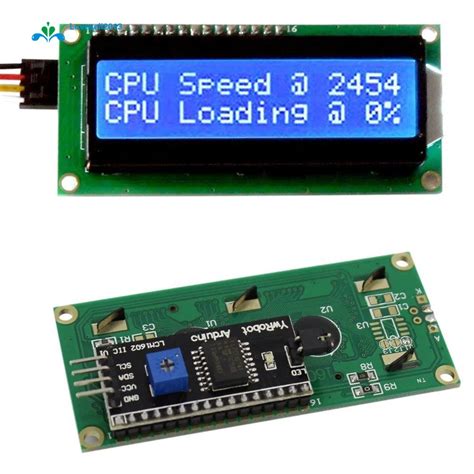 1Pcs Blue Display IIC I2C TWI SP I Serial Interface 1602 16X2 Character LCD Module-in ...