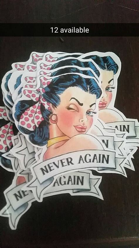 Never Again Tattoo X files Sticker by JaimesArtShop on Etsy