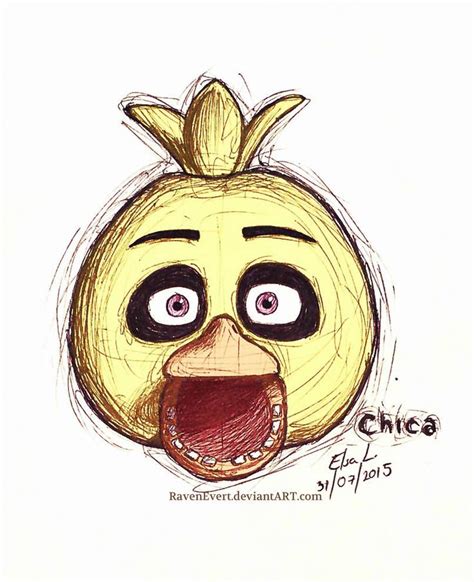 Chica Sketch by RavenEvert | Fnaf drawings, Fnaf art, Fnaf