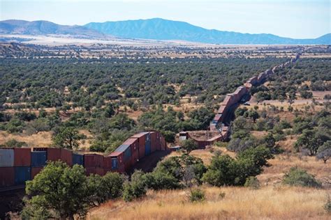 Protesters block construction of Arizona border wall made of shipping ...