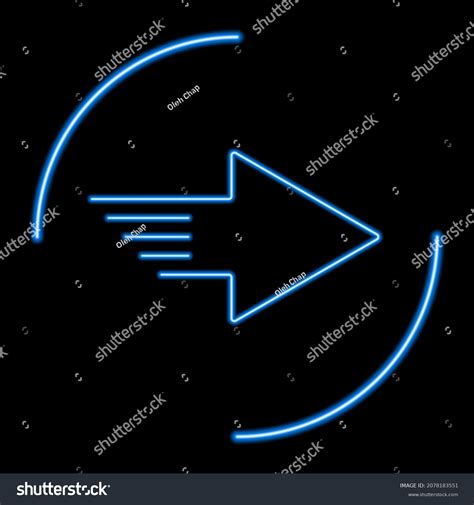 Right Arrow Neon Sign Modern Glowing Stock Vector (Royalty Free ...