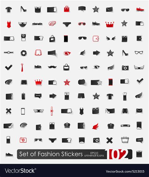 Set of fashion stickers Royalty Free Vector Image