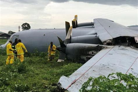 SAAF C130bz veers off runway in Goma - Airliners.net