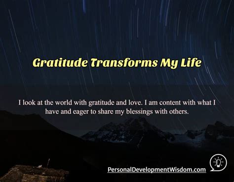 Gratitude Transforms My Life - Personal Development Wisdom