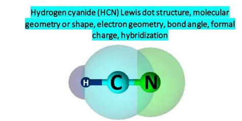 Hydrogen cyanide (HCN) Lewis dot structure, molecular geometry or shape ...