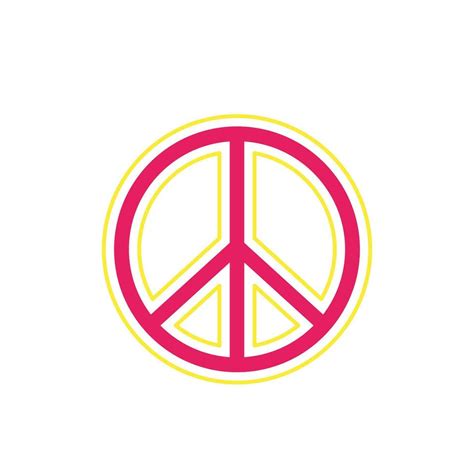 peace sign on white, vector 23670857 Vector Art at Vecteezy