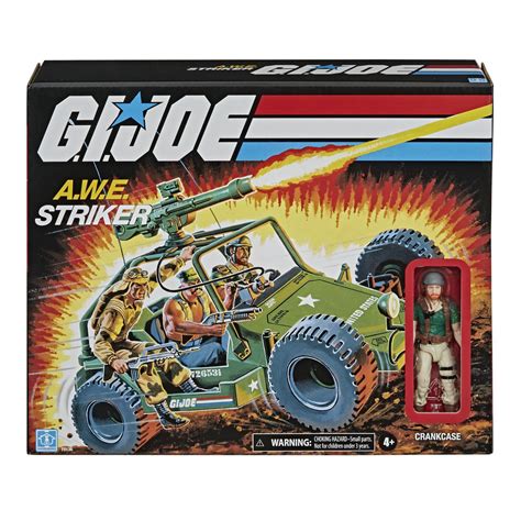 G.I. Joe Retro Collection A.W.E. Striker Toy Vehicle with 3.75-Inch-Scale Collectible Crankcase ...