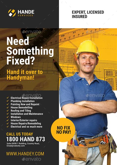 Templates Free Printable Handyman Flyer Pdf