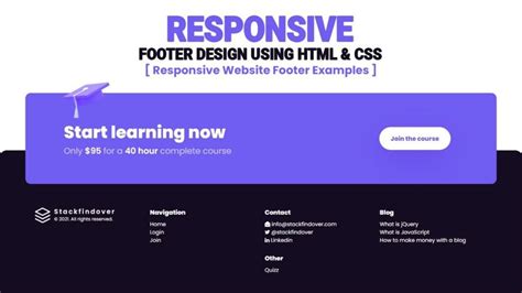 HTML Footer [ Responsive Website Footer Examples ]