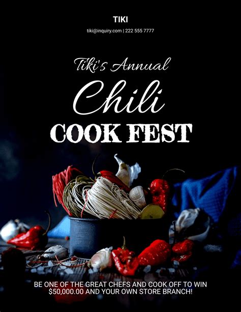 FREE Chili Cook Off Flyer Templates & Examples - Edit Online & Download | Template.net