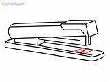 How To Draw A Stapler Step By  10 Easy Phase sketch template