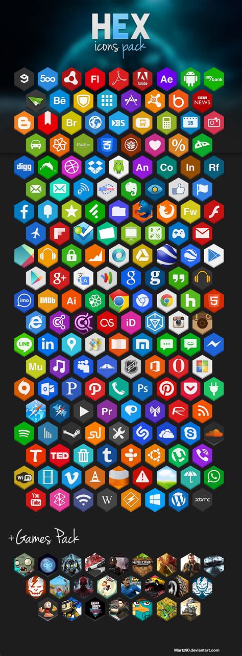 Hex Icons Pack by Martz90 on DeviantArt