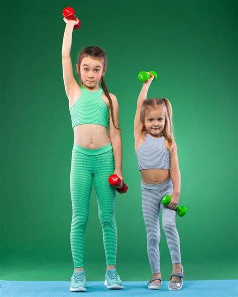 12 colors of Girls activewear, Kids yoga pants, Top and leggings set ...