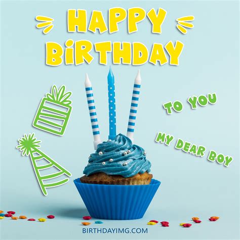 Free Happy Birthday Image For Boy With Cake - birthdayimg.com