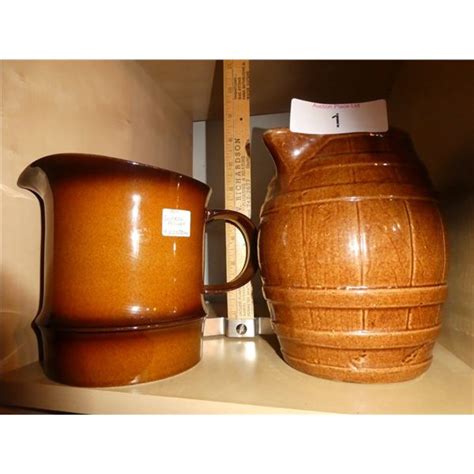 Vintage ceramic pitchers (one Goebel)
