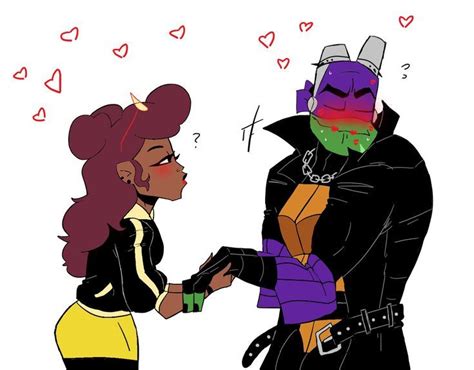 Rottmnt - Lovey dovey Turtles - Donnie x April | Teenage mutant ninja turtles artwork, Teenage ...